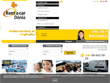 Tablet Screenshot of de.rentacar-denia.com